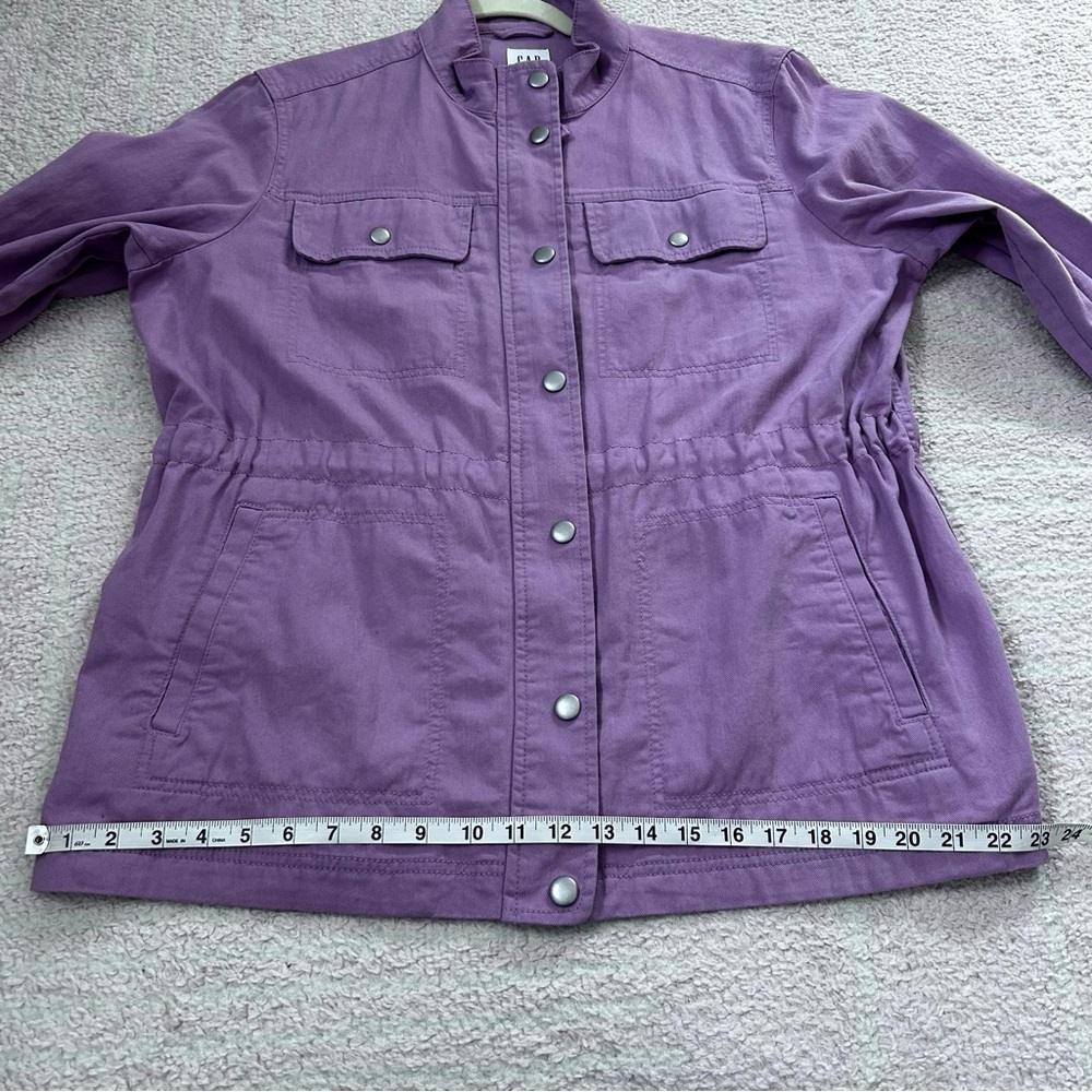 GAP Pastel Lilac Purple Utility Jacket Size XL Spring Easter 100% Cotton - Picture 8 of 15